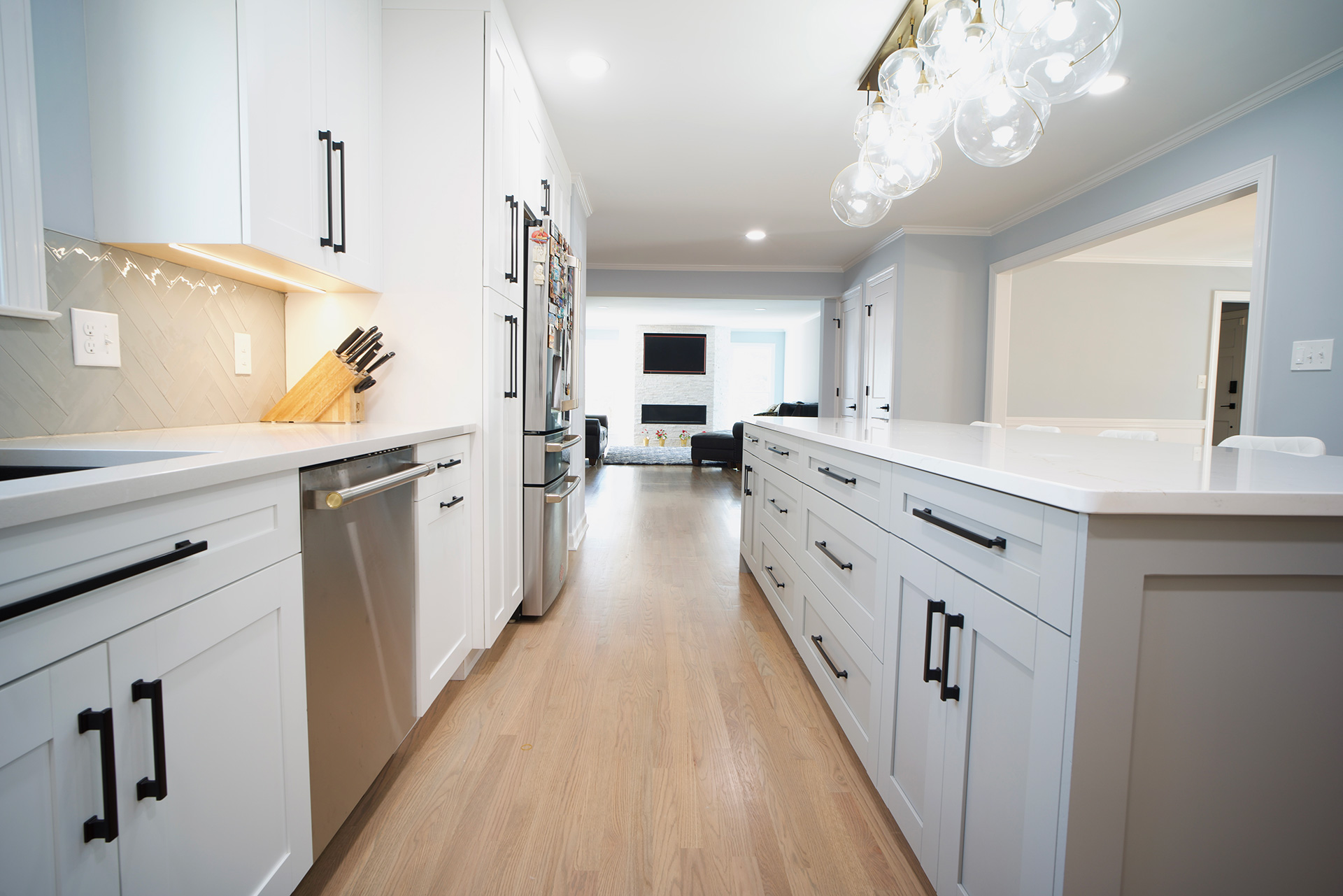 Kitchen and living room