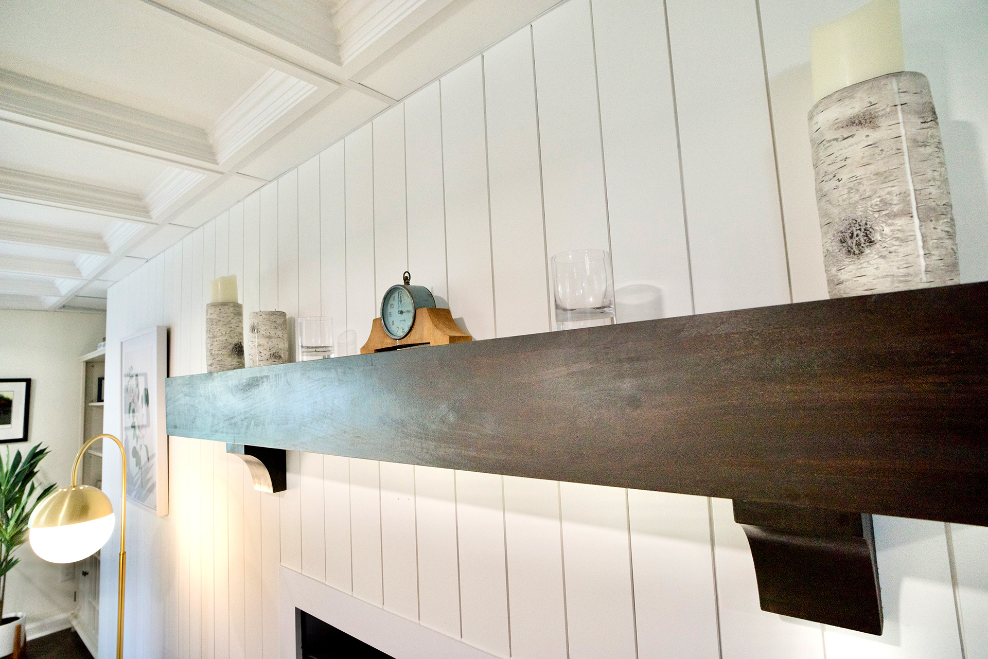 mantle in basement finish